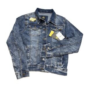 Lee Denim Jacket Girls Medium (10/12) Blue Stretch Denim Performance Comfort